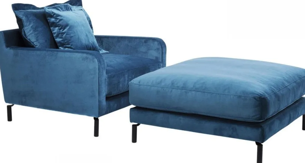 Fotele*KARE Design Fotel Lullaby 102x70 Cm Petrol