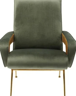 Fotele*KARE Design Fotel Luna High 74x93 Cm Zielony