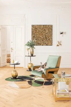 Fotele*KARE Design Fotel Luna High 74x93 Cm Zielony