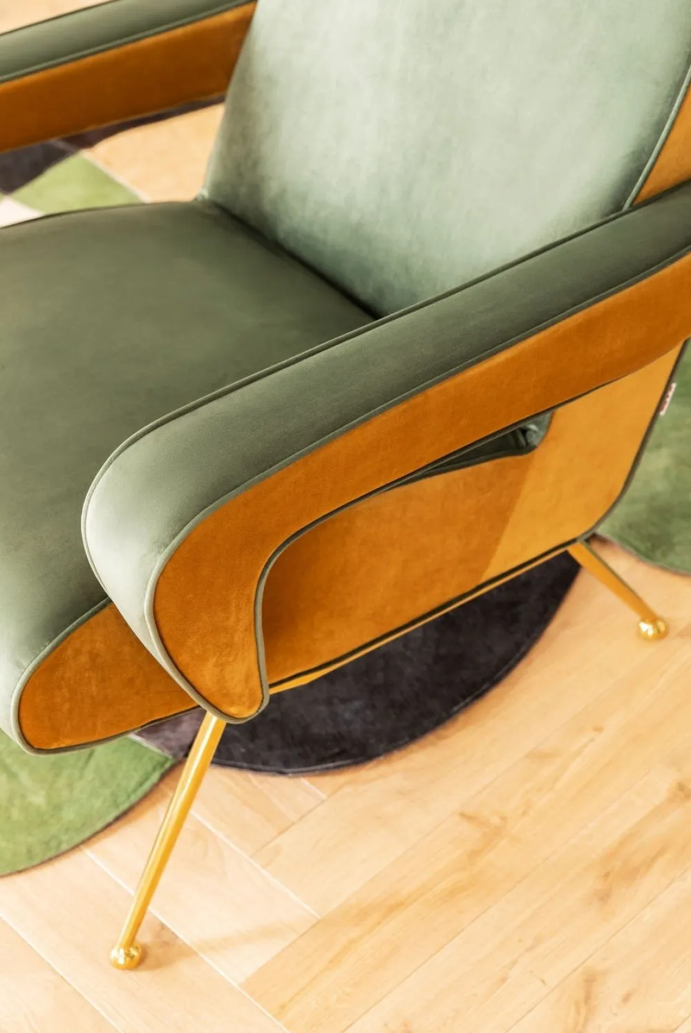 Fotele*KARE Design Fotel Luna High 74x93 Cm Zielony