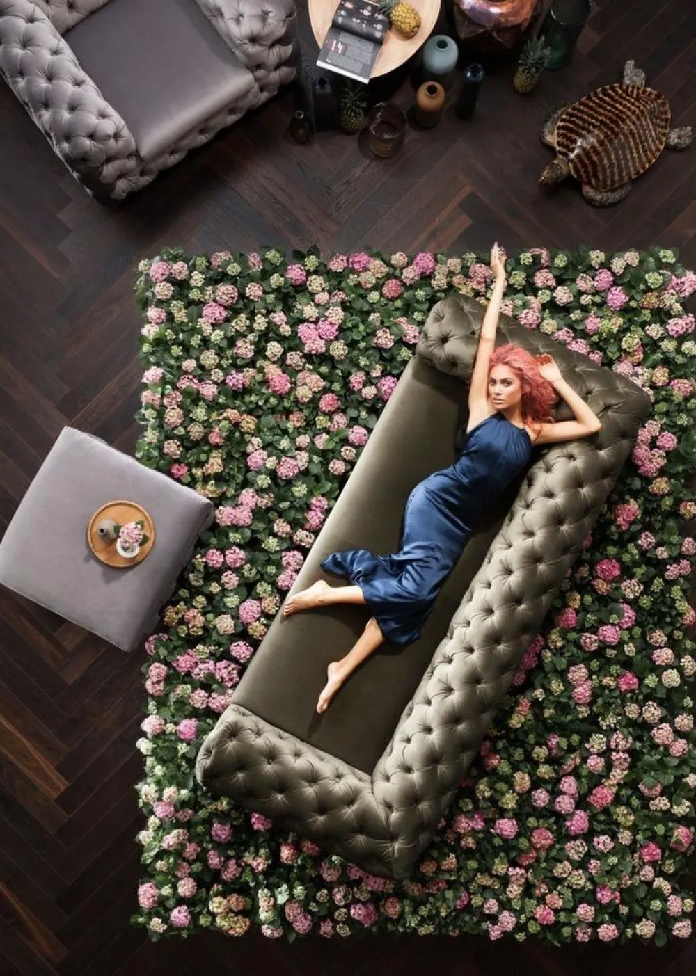 Fotele*KARE Design Fotel My Desire 128x68 Cm Szary