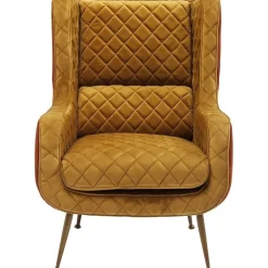 Fotele*KARE Design Fotel Nonna 71x97 Cm Musztardowy