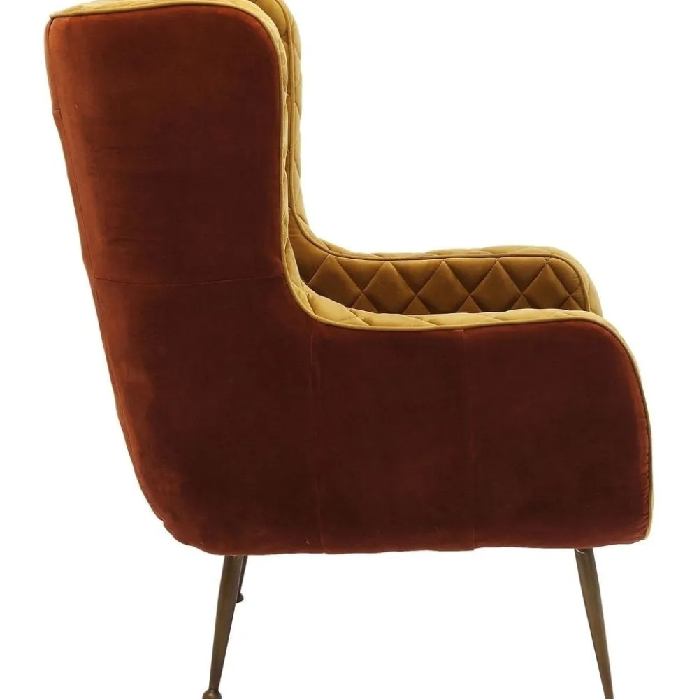 Fotele*KARE Design Fotel Nonna 71x97 Cm Musztardowy