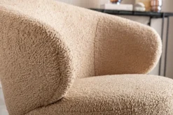 Fotele*KARE Design Fotel Obrotowy Carella 82x75 Cm Beżowy