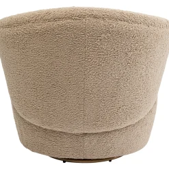 Fotele*KARE Design Fotel Obrotowy Carella 82x75 Cm Beżowy