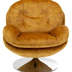 Fotele*KARE Design Fotel Obrotowy Cosy 81x84 Cm Bursztynowy
