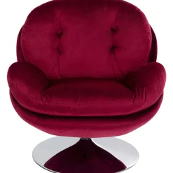 Fotele*KARE Design Fotel Obrotowy Cosy 81x84 Cm Jagodowy