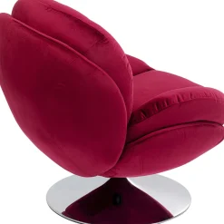 Fotele*KARE Design Fotel Obrotowy Cosy 81x84 Cm Jagodowy