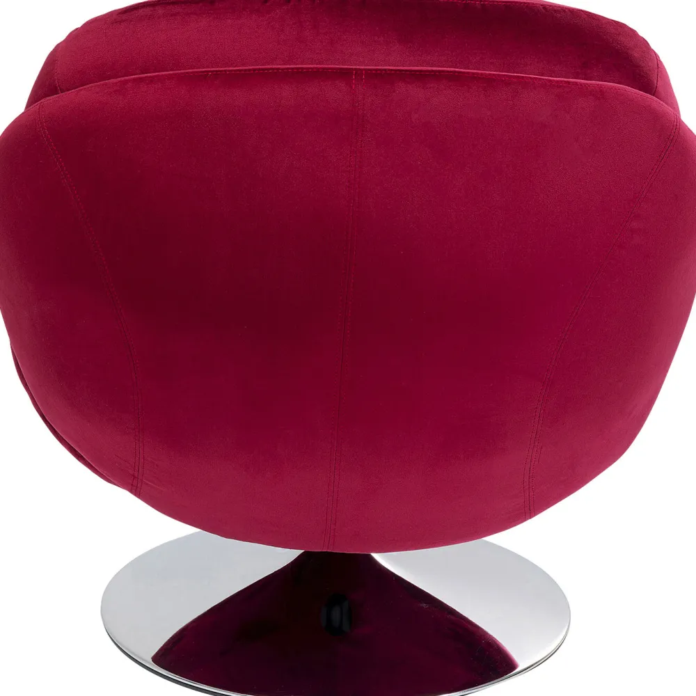Fotele*KARE Design Fotel Obrotowy Cosy 81x84 Cm Jagodowy
