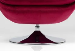 Fotele*KARE Design Fotel Obrotowy Cosy 81x84 Cm Jagodowy
