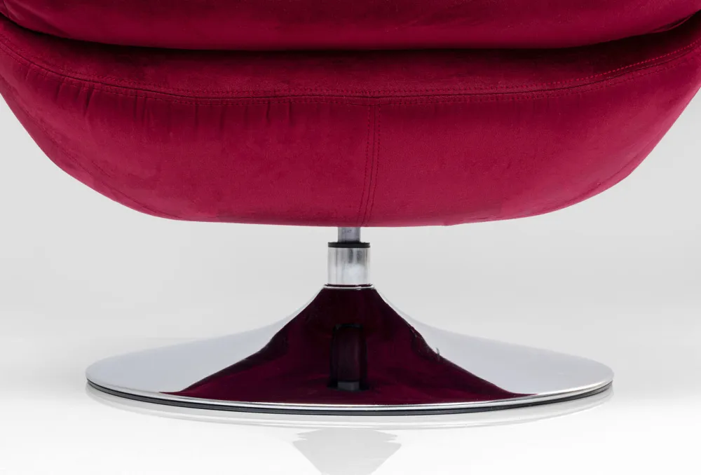 Fotele*KARE Design Fotel Obrotowy Cosy 81x84 Cm Jagodowy