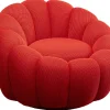 Fotele*KARE Design Fotel Obrotowy Do Salonu Nowoczesny Czerwony 94x66 Cm