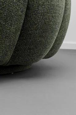 Fotele*KARE Design Fotel Obrotowy Do Salonu Tkanina Melanżowa Zielona 94x66 Cm
