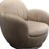 Fotele*KARE Design Fotel Obrotowy Do Salonu W Kolorze Szarym 88x90 Cm