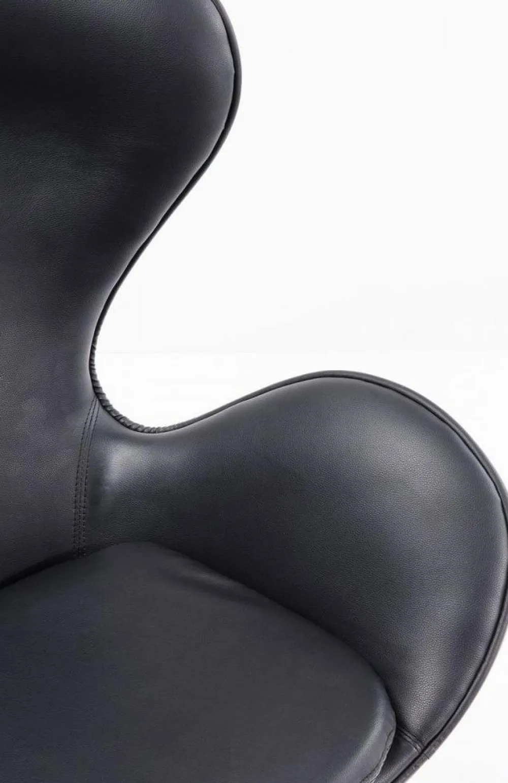 Fotele*KARE Design Fotel Obrotowy Loung 43x114 Cm Czarno-orzechowy