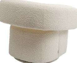 Fotele*KARE Design Fotel Obrotowy Maye 76x86 Cm Kremowy