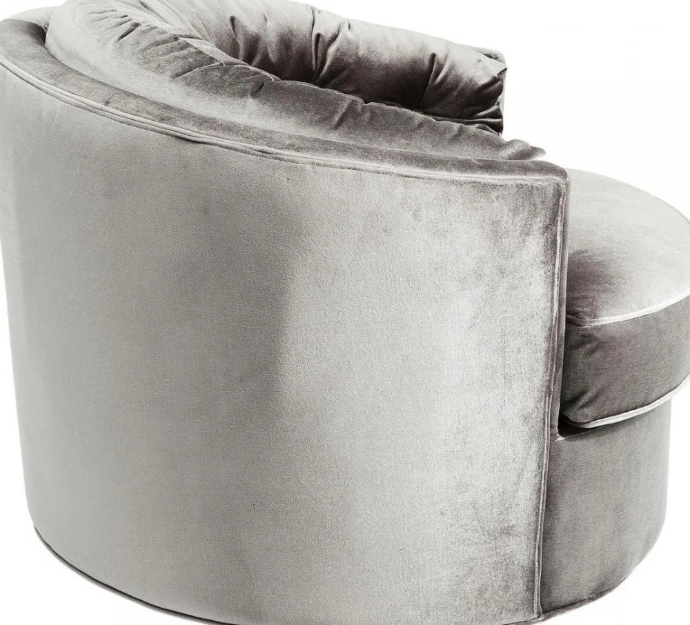 Fotele*KARE Design Fotel Obrotowy Music Hall 90x71 Cm Szary