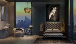 Fotele*KARE Design Fotel Obrotowy Music Hall 90x71 Cm Szary
