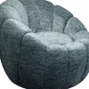 Fotele*KARE Design Fotel Obrotowy Nowoczesny Niebieski Do Salonu 86x72 Cm