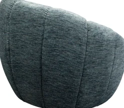 Fotele*KARE Design Fotel Obrotowy Nowoczesny Niebieski Do Salonu 86x72 Cm