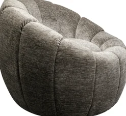 Fotele*KARE Design Fotel Obrotowy Nowoczesny Szary Do Salonu 86x72 Cm
