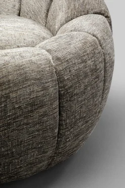 Fotele*KARE Design Fotel Obrotowy Nowoczesny Szary Do Salonu 86x72 Cm