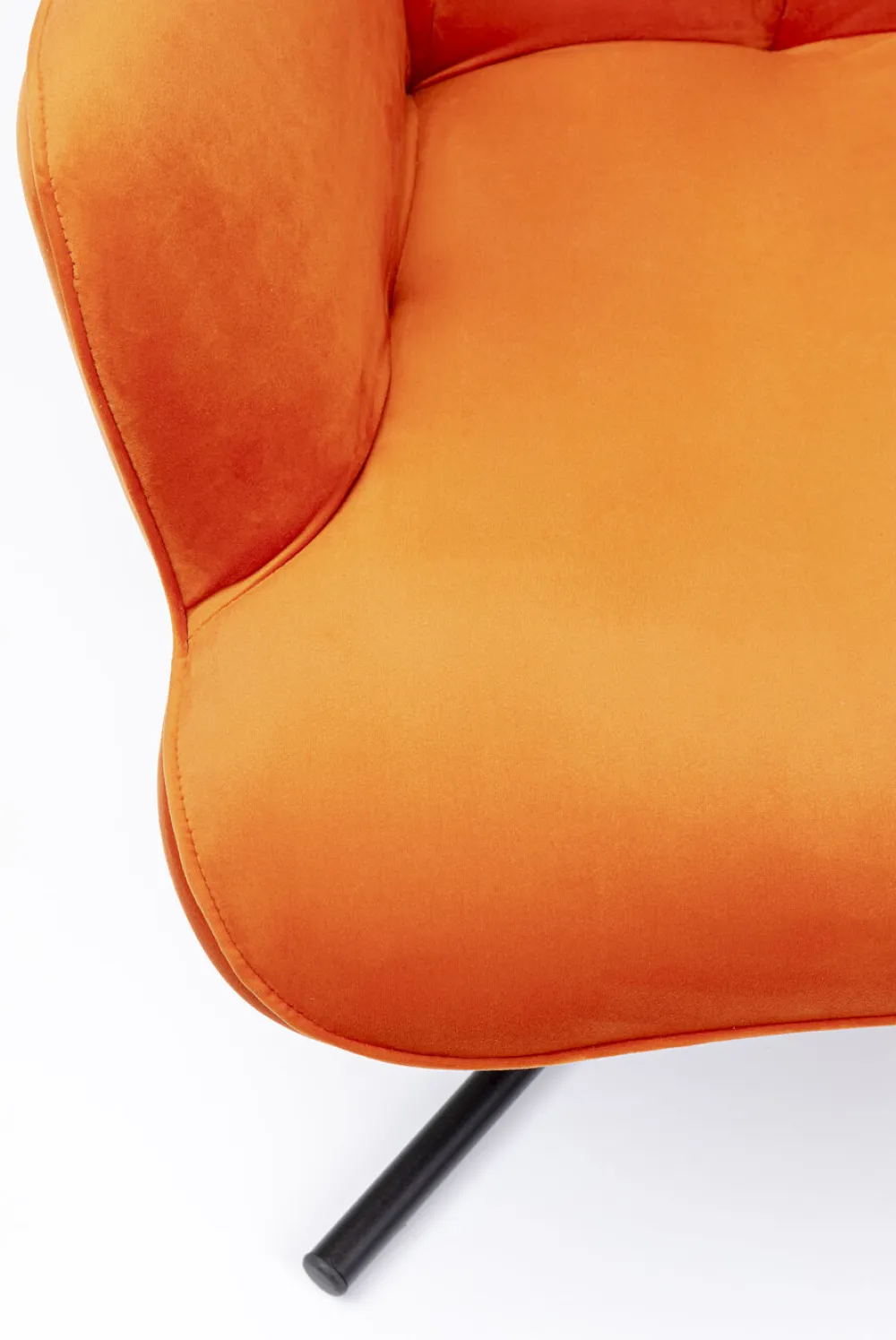 Fotele*KARE Design Fotel Obrotowy Oscar Velvet 82x95 Cm Pomarańczowy