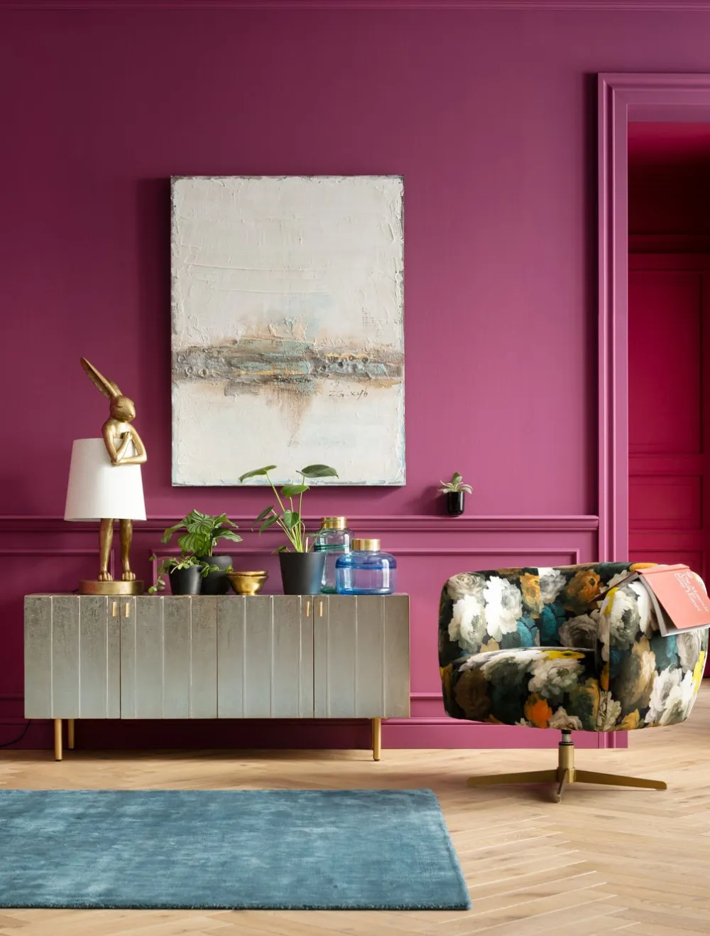 Fotele*KARE Design Fotel Obrotowy Peony Yellow 81x70 Cm
