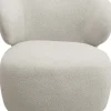 Fotele*KARE Design Fotel Obrotowy Uszak W Kolorze Kremowym 80x77 Cm