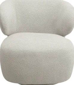 Fotele*KARE Design Fotel Obrotowy Uszak W Kolorze Kremowym 80x77 Cm