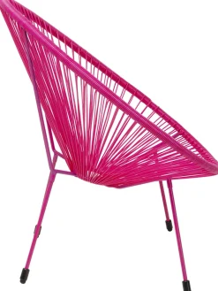Fotele*KARE Design Fotel Ogrodowy Różowy żyłkowy 73x85 Cm