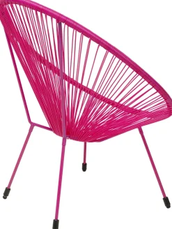 Fotele*KARE Design Fotel Ogrodowy Różowy żyłkowy 73x85 Cm