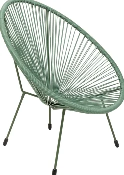 Fotele*KARE Design Fotel Ogrodowy Zielony żyłkowy 73x85 Cm