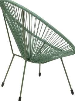 Fotele*KARE Design Fotel Ogrodowy Zielony żyłkowy 73x85 Cm