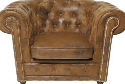 Fotele*KARE Design Fotel Oxford 115x76 Cm Jasnobrązowy