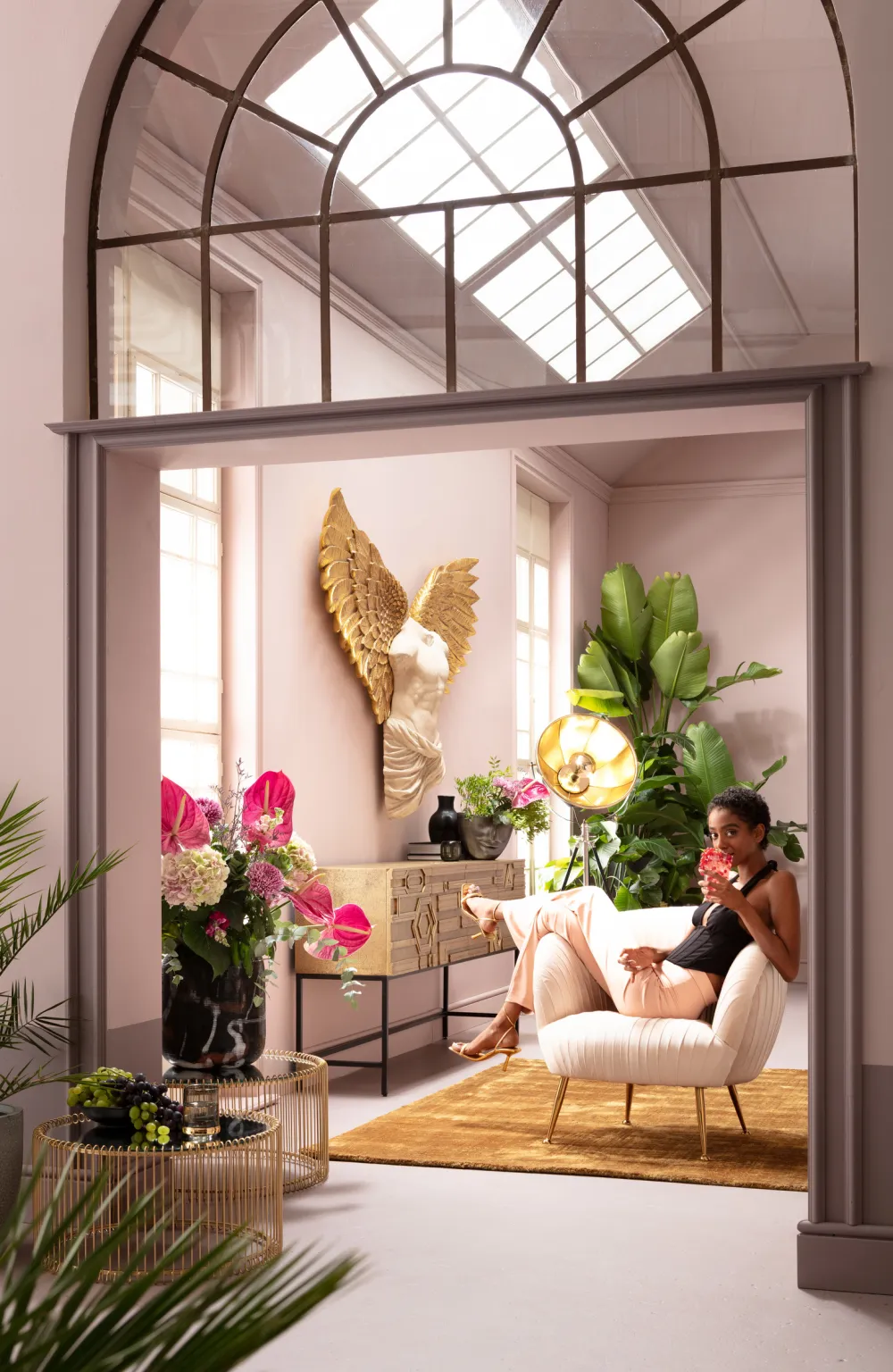 Fotele*KARE Design Fotel Perugia 79x75 Cm Beżowy