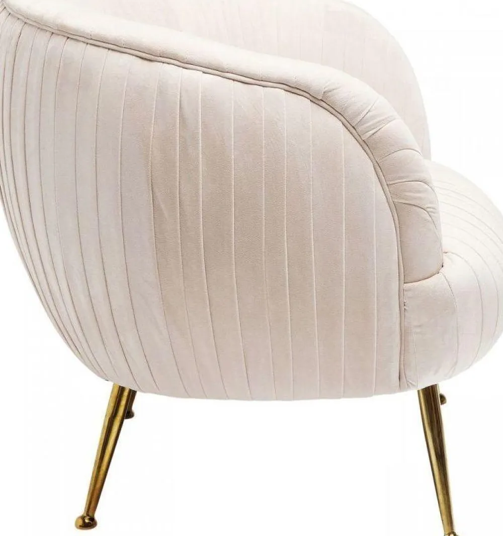 Fotele*KARE Design Fotel Perugia 79x75 Cm Beżowy