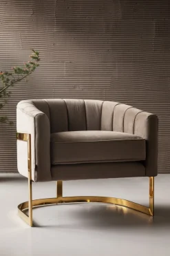 Fotele*KARE Design Fotel Pure Elegance 77x71 Cm Beżowy