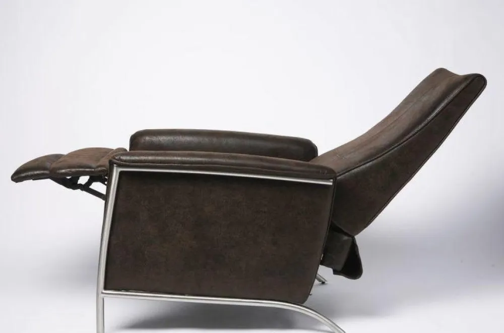 Fotele*KARE Design Fotel Rozkładany Lazy 72x104 Cm Brązowy