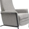 Fotele*KARE Design Fotel Rozkładany Nicky 72x104 Cm Recliner Szary