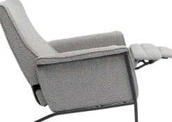 Fotele*KARE Design Fotel Rozkładany Nicky 72x104 Cm Recliner Szary