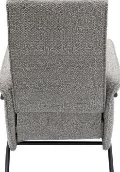 Fotele*KARE Design Fotel Rozkładany Nicky 72x104 Cm Recliner Szary