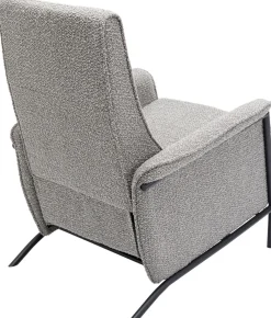 Fotele*KARE Design Fotel Rozkładany Nicky 72x104 Cm Recliner Szary