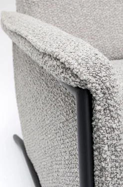 Fotele*KARE Design Fotel Rozkładany Nicky 72x104 Cm Recliner Szary