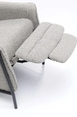 Fotele*KARE Design Fotel Rozkładany Nicky 72x104 Cm Recliner Szary