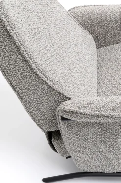 Fotele*KARE Design Fotel Rozkładany Nicky 72x104 Cm Recliner Szary