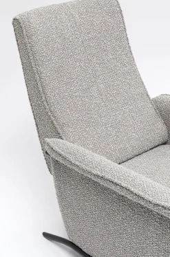 Fotele*KARE Design Fotel Rozkładany Nicky 72x104 Cm Recliner Szary