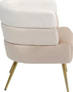 Fotele*KARE Design Fotel Sandwich 65x74 Cm Kremowo-beżowy