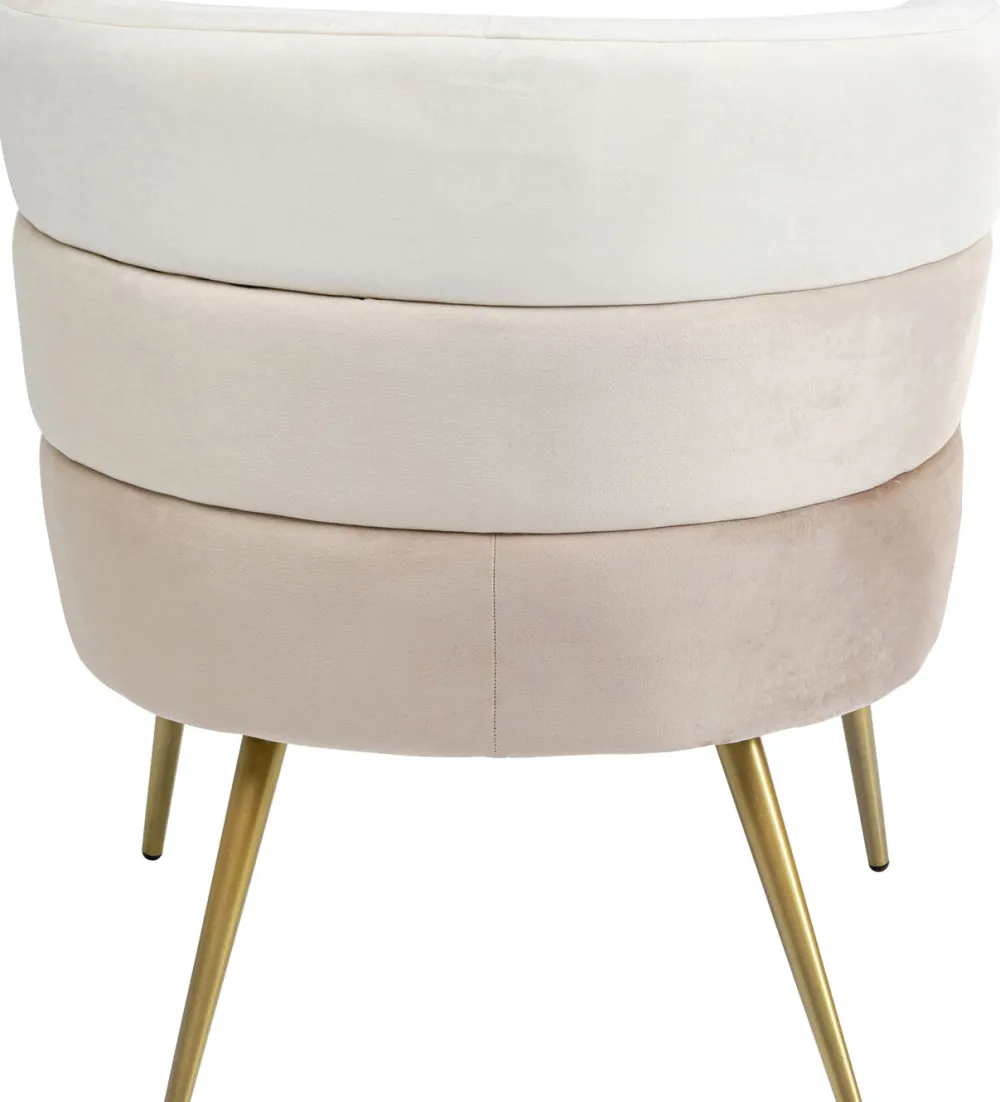 Fotele*KARE Design Fotel Sandwich 65x74 Cm Kremowo-beżowy