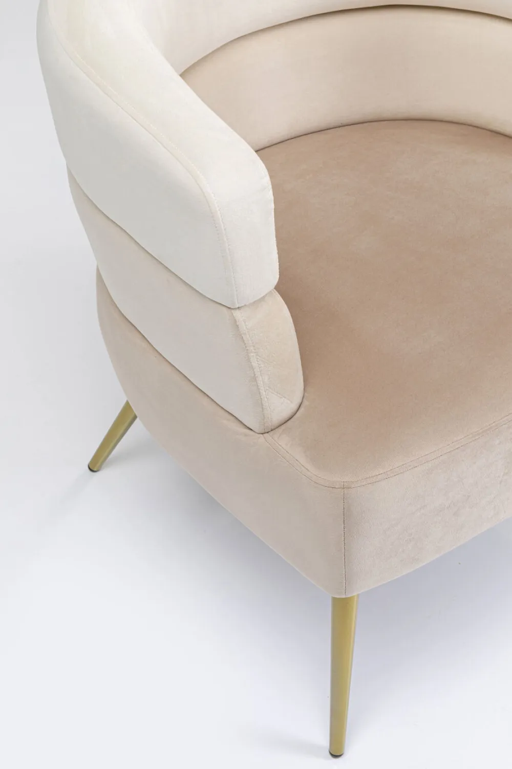 Fotele*KARE Design Fotel Sandwich 65x74 Cm Kremowo-beżowy